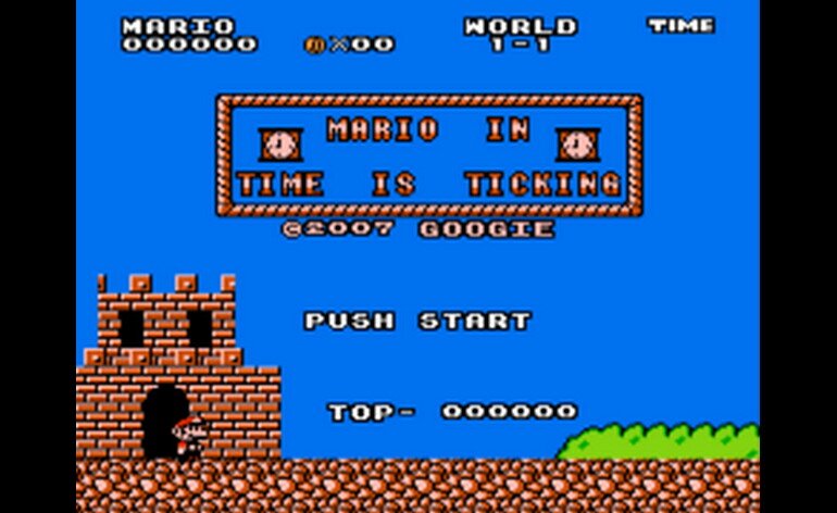 Play Super Mario Bros. (World) [Hack by Googie v1.0] (~Mario in Time is  Ticking) • NES GamePhD