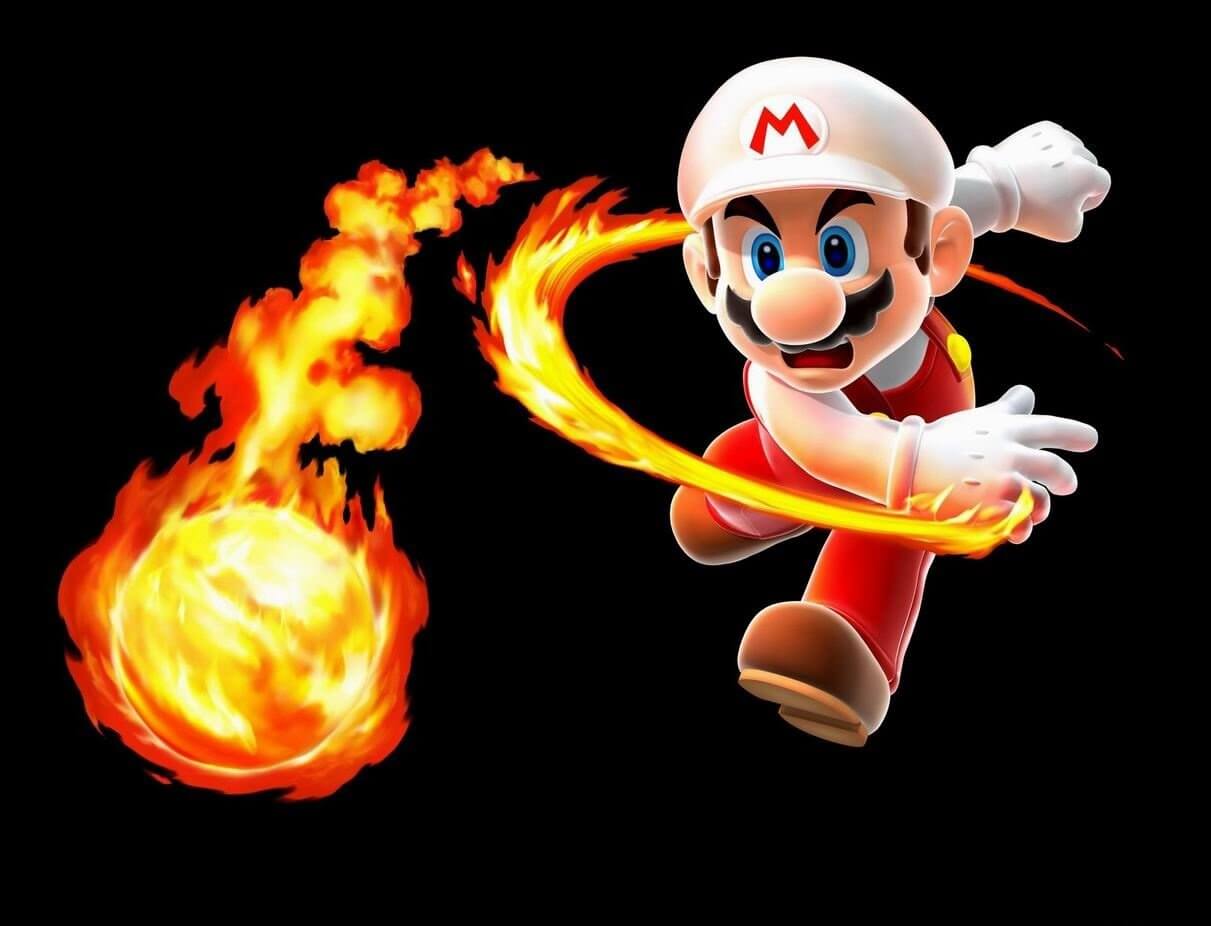 fireball mario 8 bit